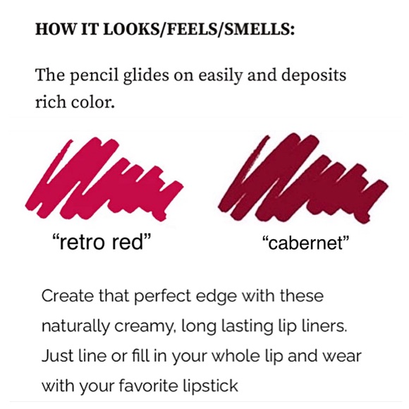 TWO LARITZY Cosmetics LIP PENCILS: NIB RETRO RED and CABERNET; Discontinued HTF - Picture 6 of 11